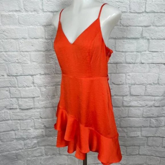 Express | NWT Ruffle Wrap Front Skort Romper - Picture 9 of 17
